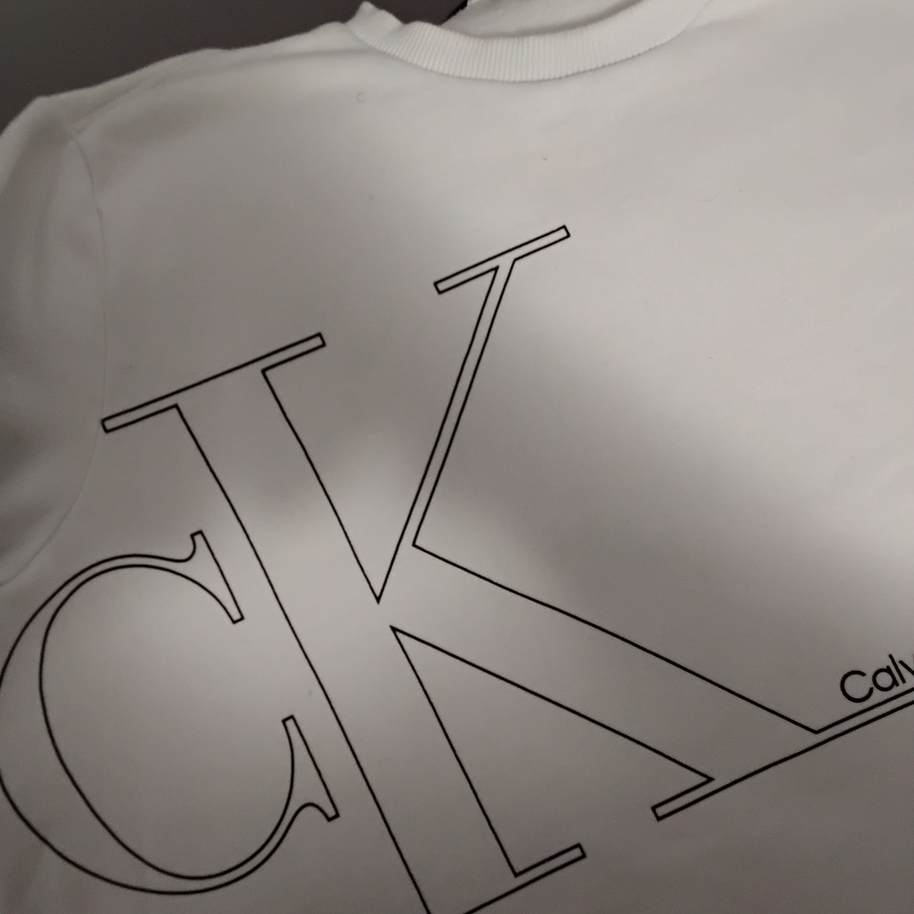 Calvin Klein Kids White Sweatshirt with Logo